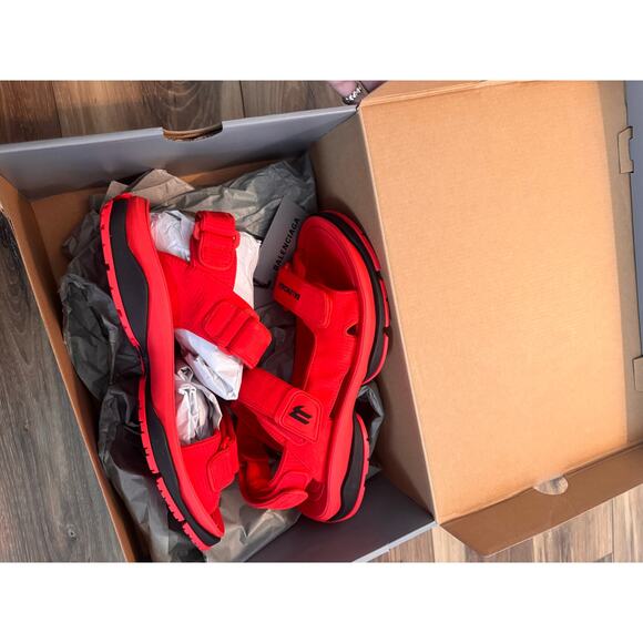 BALENCIAGA TOURIST SANDAL RED AND BLACK Sz 43 main image 6